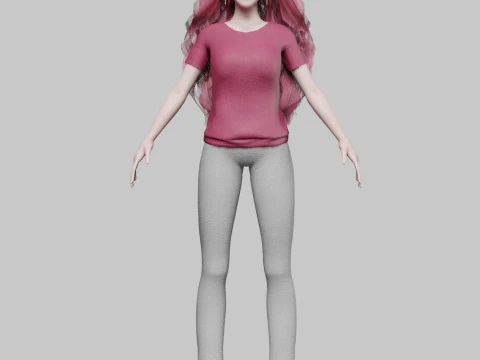 Basic cool woman V42055 3D Model