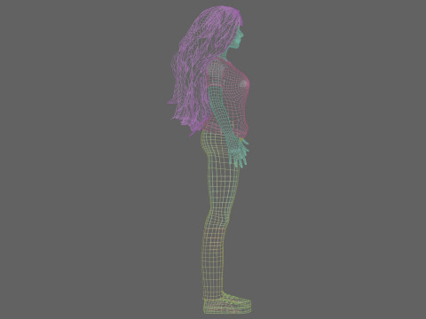 Basic cool woman V42055 3D Model