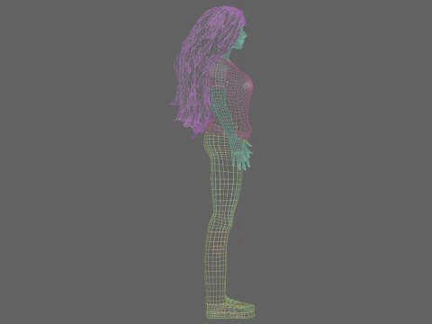 Basic cool woman V42055 3D Model