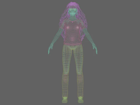 Basic cool woman V42055 3D Model