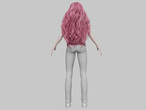 Basic cool woman V42055 3D Model