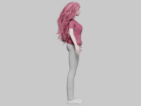 Basic cool woman V42055 3D Model