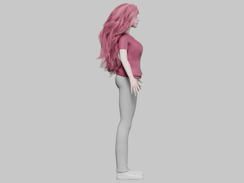 Basic cool woman V42055 3D Model