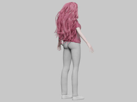 Basic cool woman V42055 3D Model