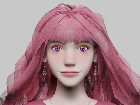 Basic cool woman V42055 3D Model