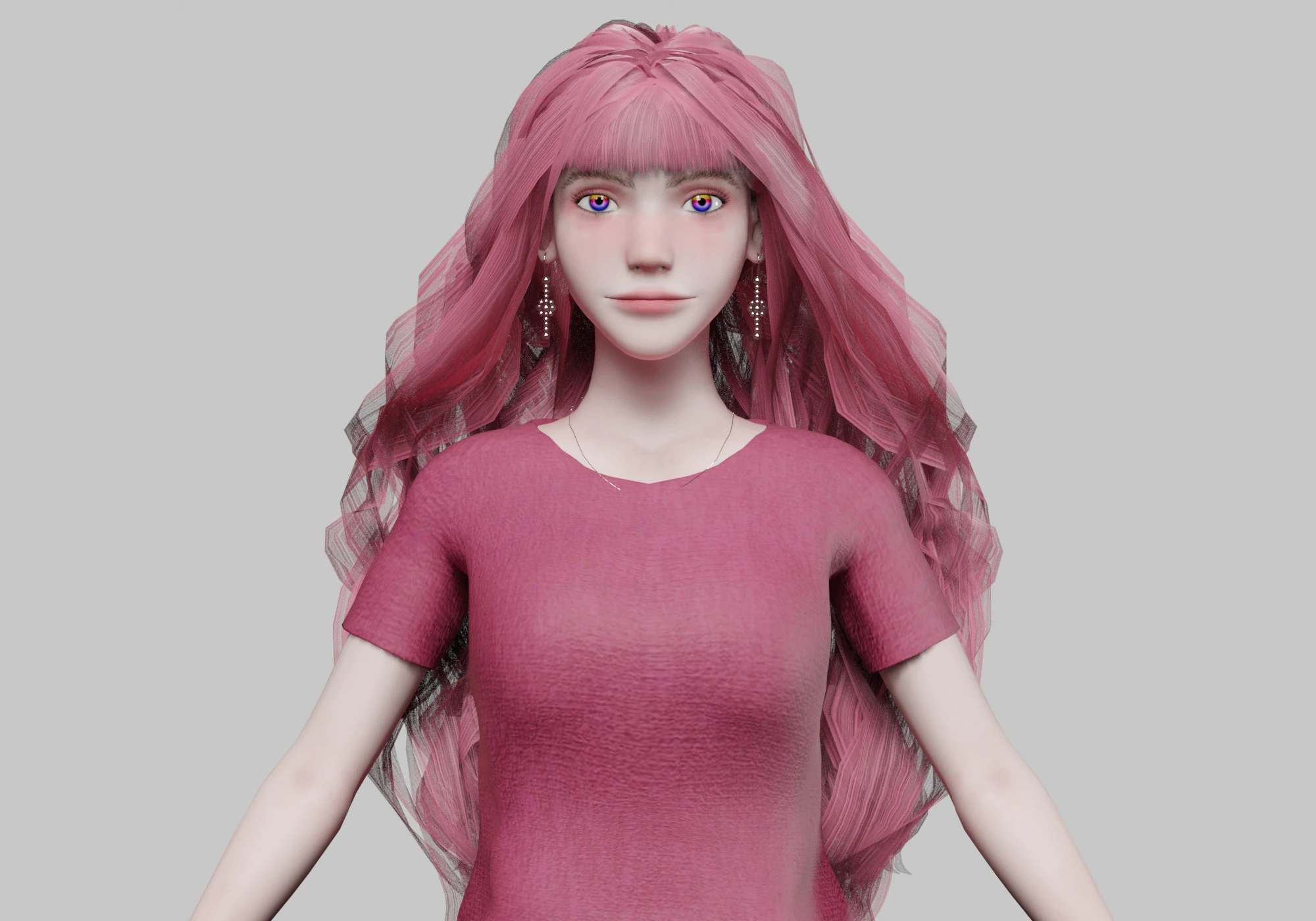 Basic cool woman V42055 3D Model .c4d .max .obj .3ds .fbx .stl .blend 