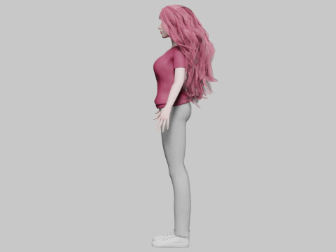 Basic cool woman V42055 3D Model