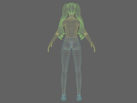 Basic cute Woman V35887 3D Model