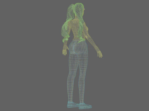 Basic cute Woman V35887 3D Model