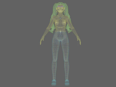 Basic cute Woman V35887 3D Model
