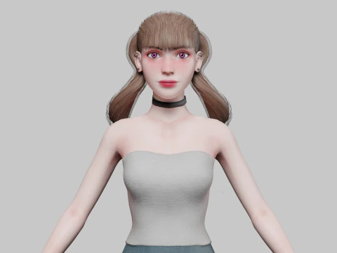 बेसिक प्रिटी वुमन V26177 3D मॉडल