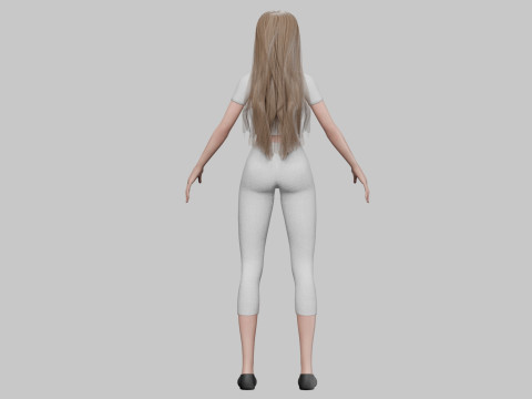 Basic sweet Woman V30723 3D Model