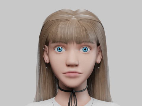 Basic sweet Woman V30723 3D Model