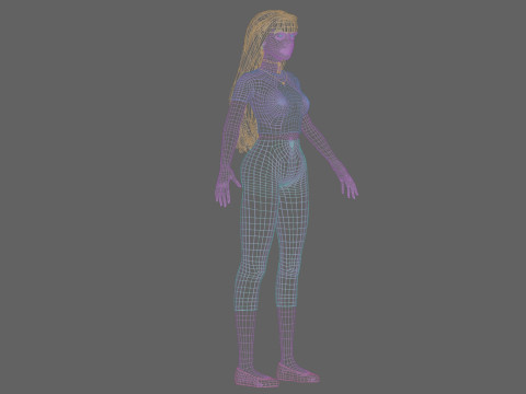 Basic sweet Woman V30723 3D Model
