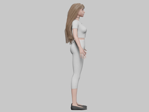 Basic sweet Woman V30723 3D Model