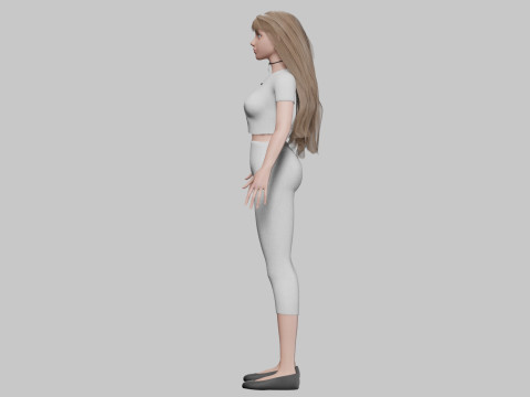 Basic sweet Woman V30723 3D Model