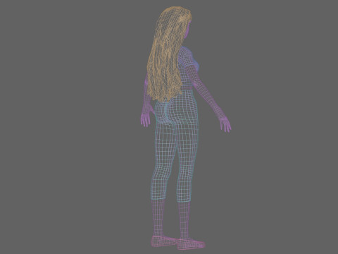 Basic sweet Woman V30723 3D Model