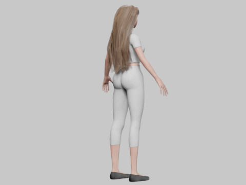 Basic sweet Woman V30723 3D Model