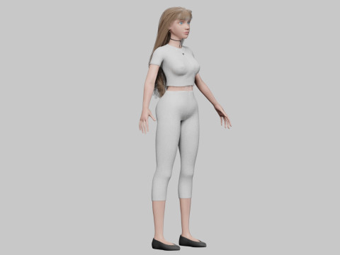 Basic sweet Woman V30723 3D Model