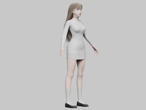 Beautiful Basic Woman V33263 Model 3D