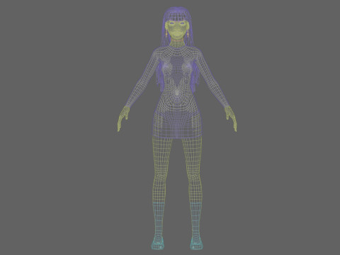 Beautiful Basic Woman V33263 Model 3D