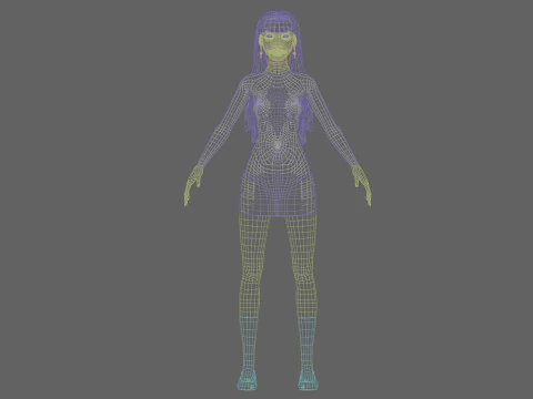 Beautiful Basic Woman V33263 3D Model