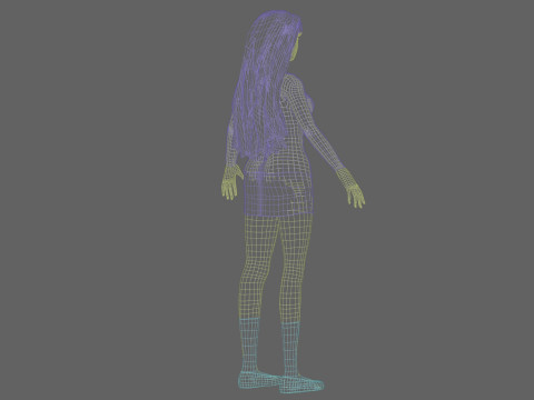 Beautiful Basic Woman V33263 Model 3D