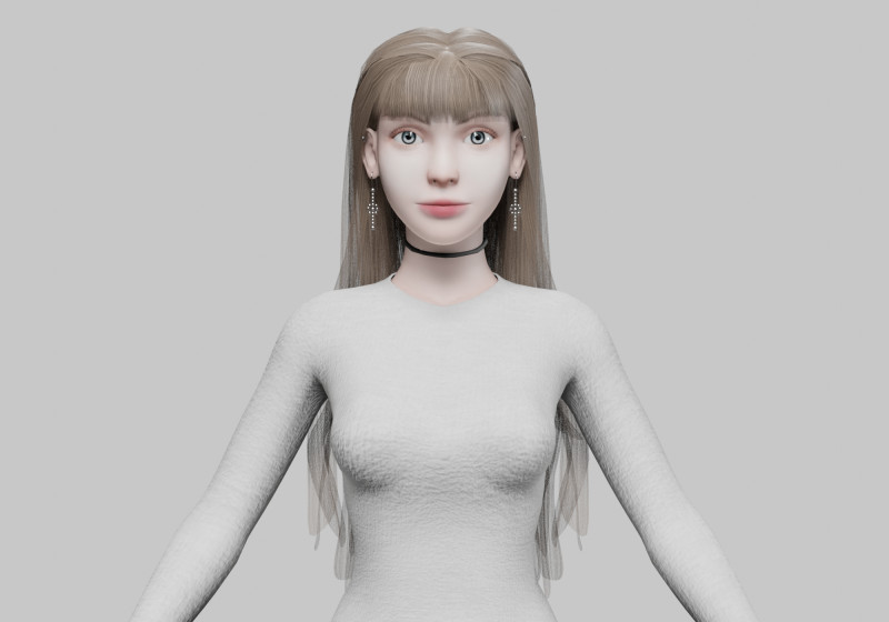 Beautiful Basic Woman V33263 Model 3D .c4d .max .obj .3ds .fbx .stl .blend 