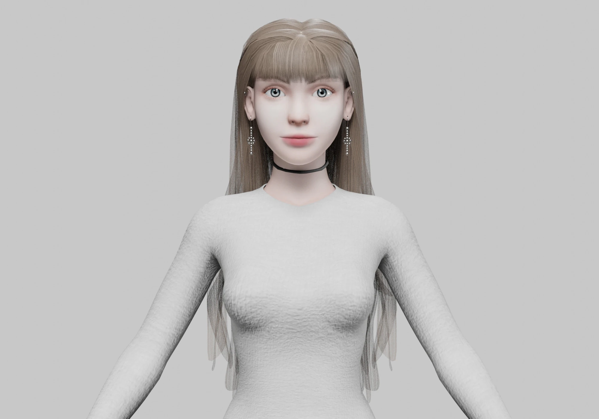 Beautiful Basic Woman V33263 3D Model .c4d .max .obj .3ds .fbx .stl .blend