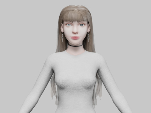 Beautiful Basic Woman V33263 3D Model
