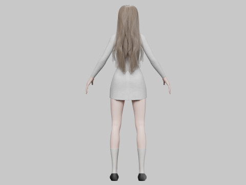 Beautiful Basic Woman V33263 Model 3D
