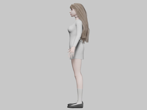 Beautiful Basic Woman V33263 Model 3D