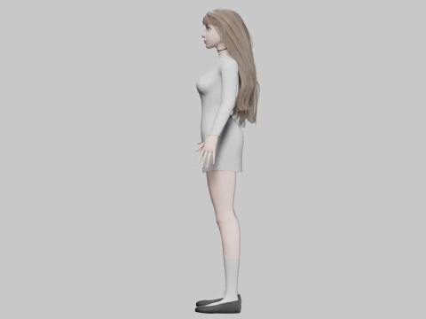 Beautiful Basic Woman V33263 3D Model