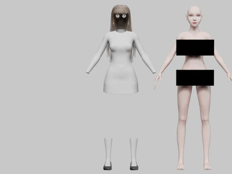 Beautiful Basic Woman V33263 3D Model