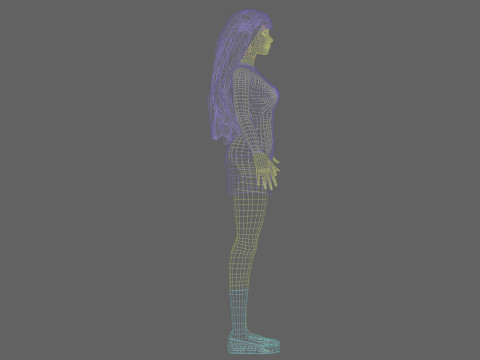 Beautiful Basic Woman V33263 Model 3D