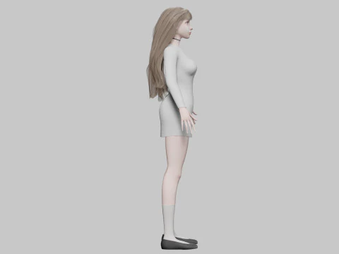 Beautiful Basic Woman V33263 3D Model