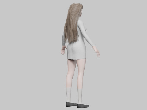 Beautiful Basic Woman V33263 Model 3D