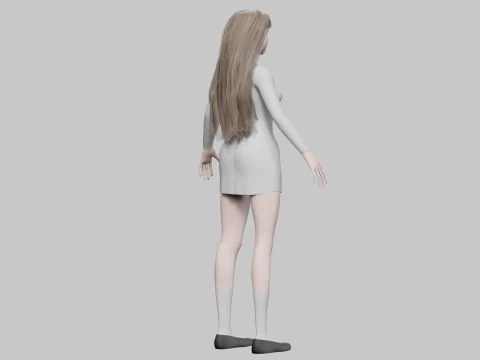Beautiful Basic Woman V33263 3D Model