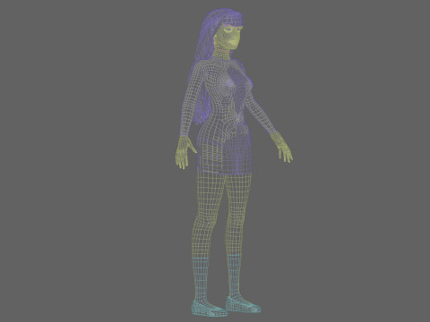 Beautiful Basic Woman V33263 Model 3D