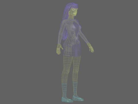 Beautiful Basic Woman V33263 3D Model