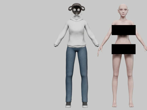 Beautiful Pretty Woman V27755 3D Model