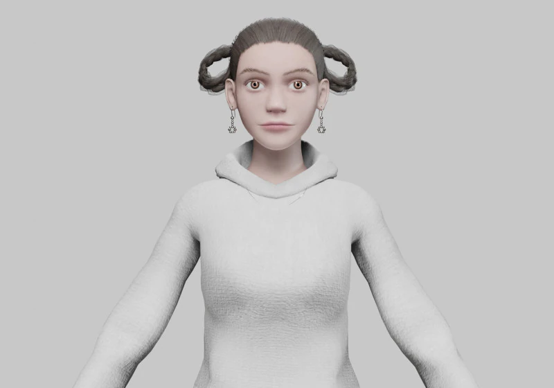 Beautiful Pretty Woman V27755 3D Model .c4d .max .obj .3ds .fbx .stl .blend