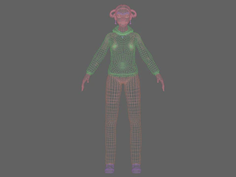 Beautiful Pretty Woman V27755 3D Model