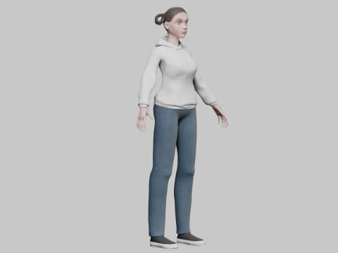 Beautiful Pretty Woman V27755 3D Model