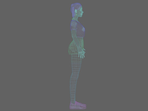 Cartoon cute Woman V31248 3Dモデル