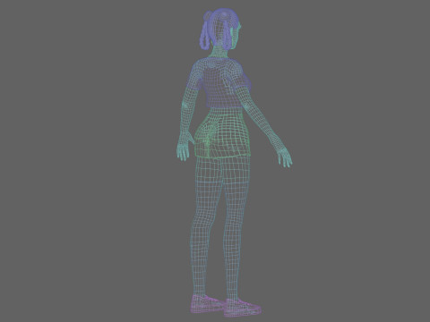 Cartoon cute Woman V31248 3Dモデル