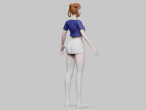 Cartoon cute Woman V31248 3Dモデル