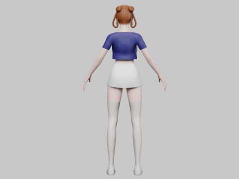 Cartoon cute Woman V31248 3Dモデル