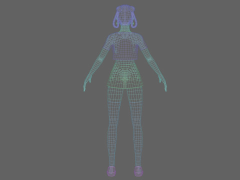 Cartoon cute Woman V31248 3Dモデル