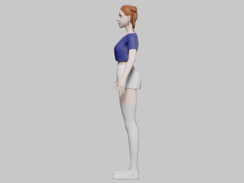 Cartoon cute Woman V31248 3Dモデル
